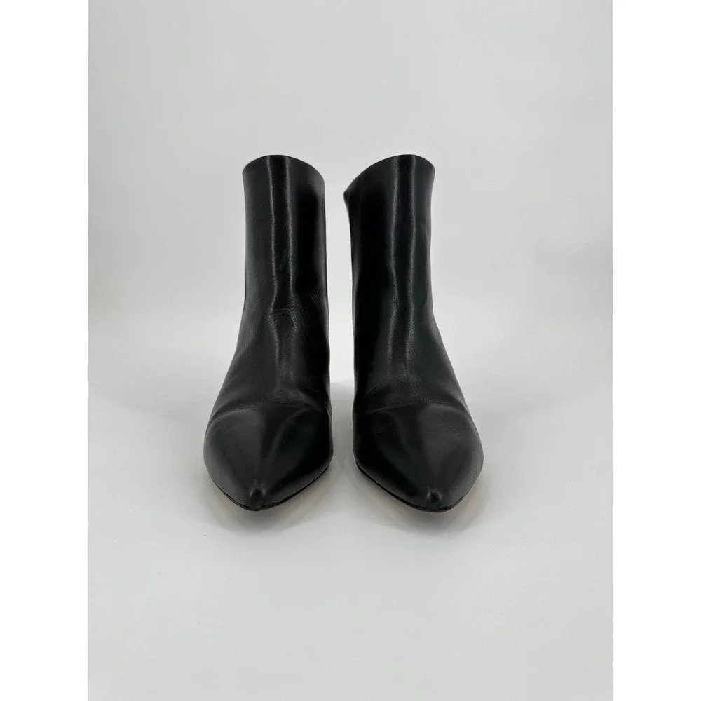 Everlane Studio Kitten Heel Bootie Black Italian Leather Pointed Toe Women's 7